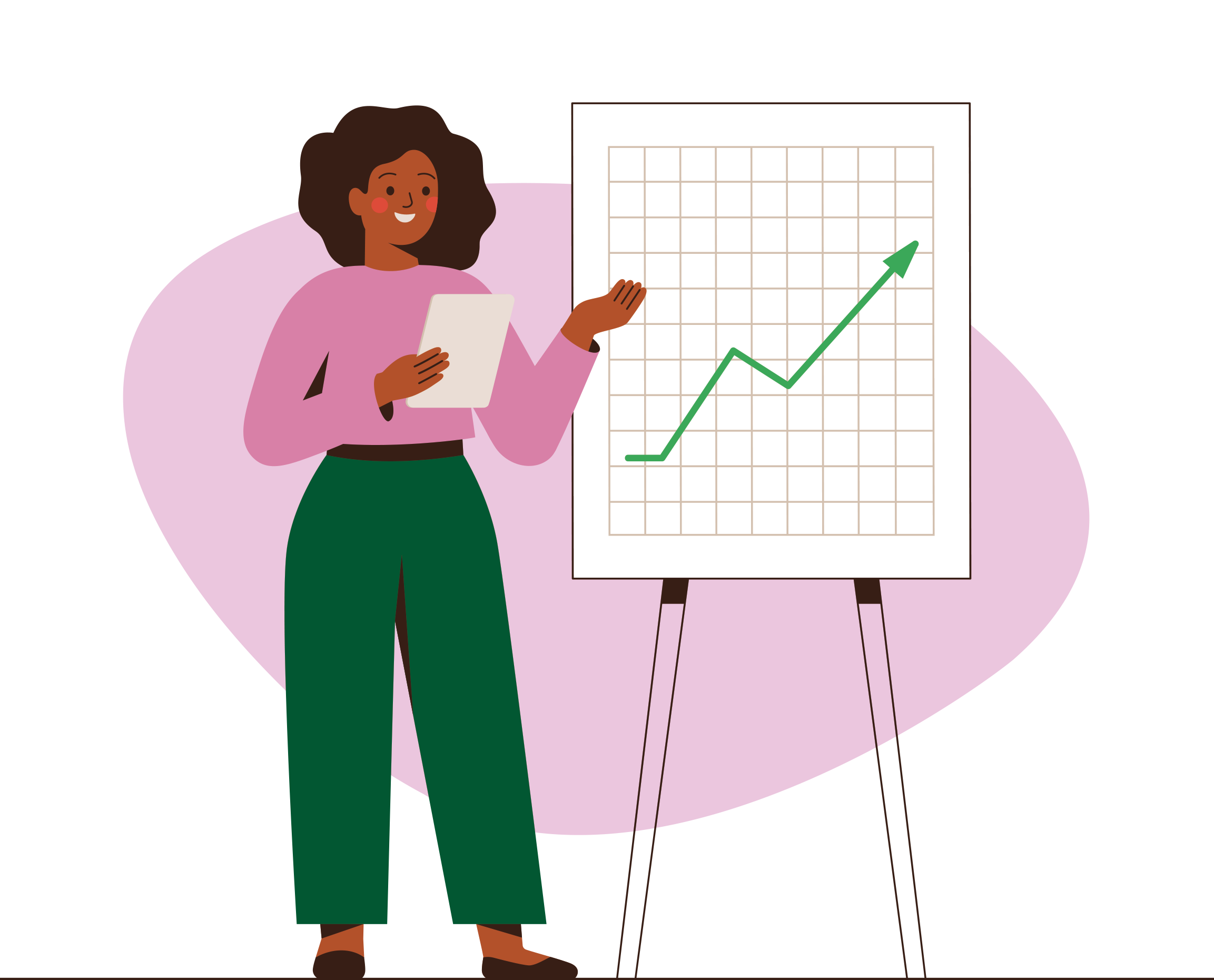 Illustration of woman giving a presentation
